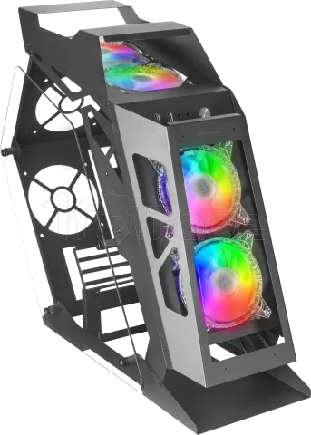 Photo de Boitier Mini Tour Micro ATX Mars Gaming MC61 RGB avec panneau vitré (Noir)