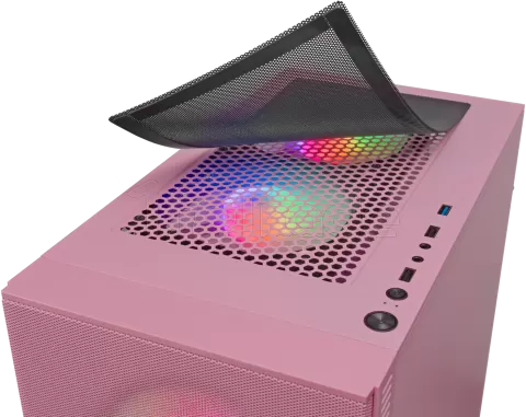 Photo de Boitier Mini Tour Micro ATX Mars Gaming MCZ RGB avec panneau vitré (Rose)