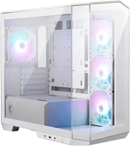 Photo de Boitier Mini Tour Micro ATX MSI Mag Pano M100R Project Zero RGB avec panneaux vitrés (Blanc)