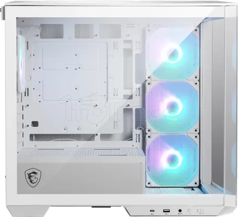 Photo de Boitier Mini Tour Micro ATX MSI Mag Pano M100R Project Zero RGB avec panneaux vitrés (Blanc)