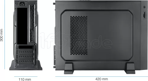 Photo de Boitier Mini Tour Micro ATX TooQ TQC-3008U3C + Alimentation 500W (Noir)