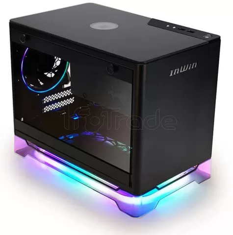 Photo de Boitier Mini Tour Mini ITX InWin A1 Plus RGB avec panneau vitré + Alimentation 650W (Noir)