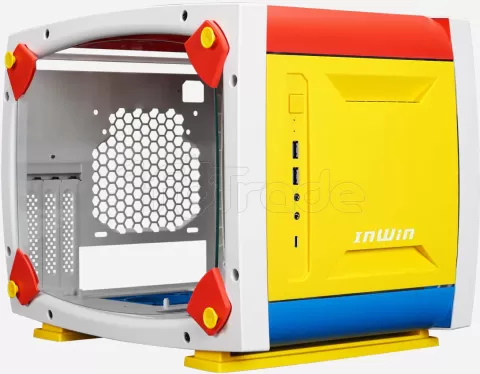 Photo de Boitier Mini Tour Mini ITX InWin Explorer avec panneaux vitrés (Blanc/Bleu/Rouge/Jaune)