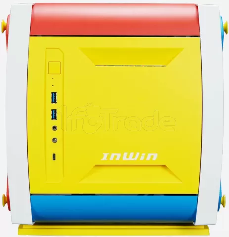 Photo de Boitier Mini Tour Mini ITX InWin Explorer avec panneaux vitrés (Blanc/Bleu/Rouge/Jaune)