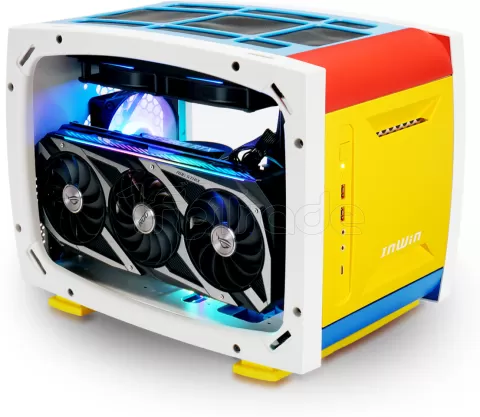 Photo de Boitier Mini Tour Mini ITX InWin Explorer avec panneaux vitrés (Blanc/Bleu/Rouge/Jaune)