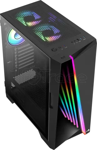 Photo de Boitier Moyen Tour ATX AeroCool Mirage V2 RGB avec panneau vitré (Noir)