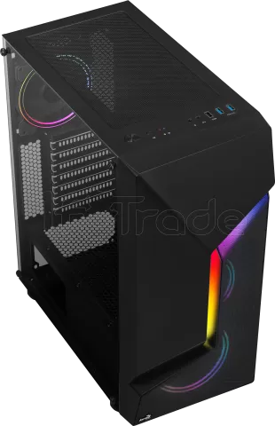 Photo de Boitier Moyen Tour ATX AeroCool Scape V2 RGB avec panneau vitré (Noir)