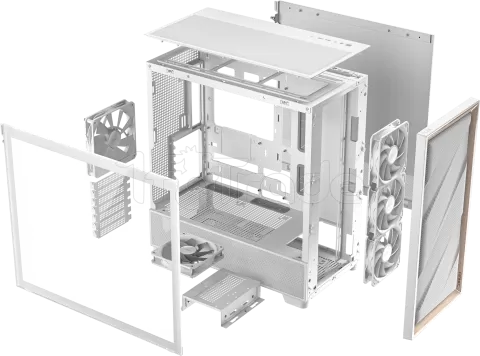 Photo de Boitier Moyen Tour ATX Antec Flux avec panneau vitré (Blanc/Marron)