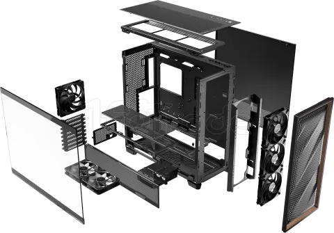 Photo de Boitier Moyen Tour ATX Antec Flux Pro avec panneau vitré (Noir/Marron)