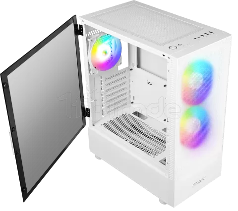 Photo de Boitier Moyen Tour ATX Antec NX410 RGB avec panneau vitré (Blanc)