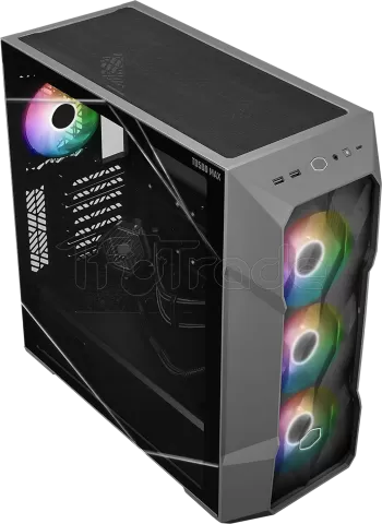 Photo de Boitier Moyen Tour ATX Cooler Master TD500 Max RGB avec panneau vitré (Gris) avec alimentation 850W