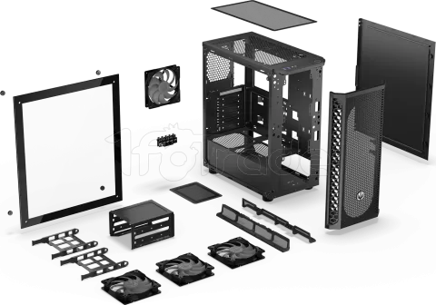 Photo de Boitier Moyen Tour ATX Endorfy Signum 300 RGB avec panneau vitré (Noir)