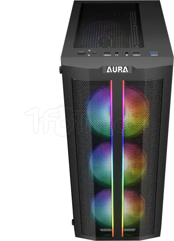 Photo de Boitier Moyen Tour ATX Gamdias Aura GC3 Elite RGB avec panneaux vitrés (Noir)