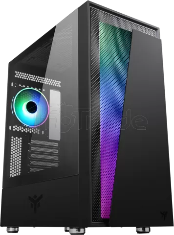 Photo de Boitier Moyen Tour ATX iTek Vertibra V210 RGB avec panneau vitré (Noir)