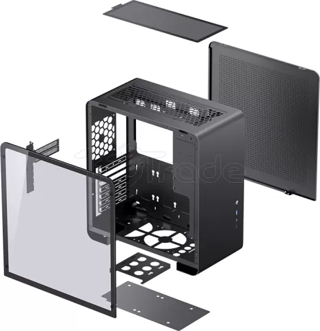 Photo de Boitier Moyen Tour ATX Jonsbo U4 Pro avec panneau vitré (Noir)
