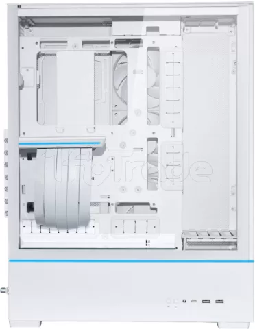 Photo de Boitier Moyen Tour ATX Lian-Li Sup-01 RGB avec panneaux vitrés (Blanc)
