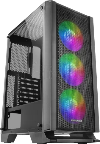 Photo de Boitier Moyen Tour ATX Mars Gaming MC-C RGB avec panneau vitré (Noir)