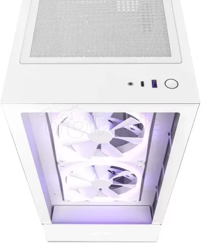 Photo de Boitier Moyen Tour ATX NZXT H5 Elite RGB avec panneaux vitrés (Blanc)