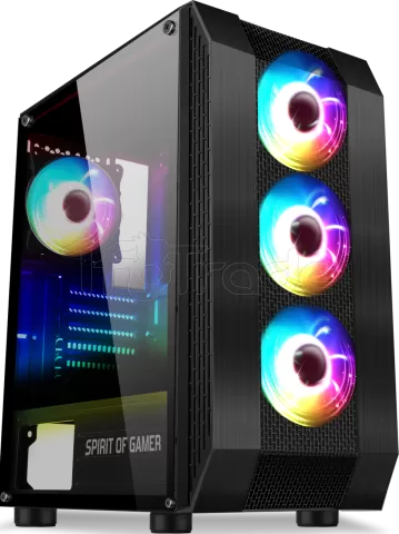 Photo de Boitier Moyen Tour ATX Spirit of Gamer Rogue VI RGB avec panneau vitré (Noir)