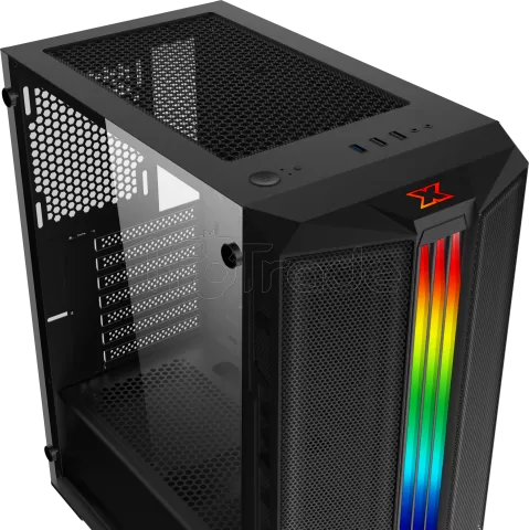 Photo de Boitier Moyen Tour ATX Xigmatek Trident RGB avec panneau vitré (Noir)