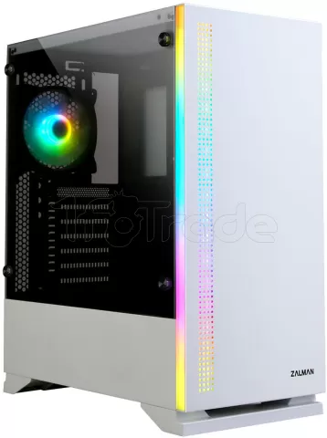 Photo de Boitier Moyen Tour ATX Zalman S5 RGB avec panneaux vitrés (Blanc)