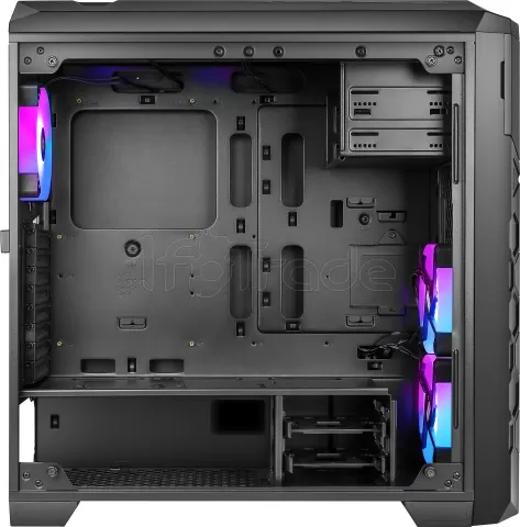 Photo de Boitier Moyen Tour E-ATX Azza Storm RGB avec panneau vitré (Noir)