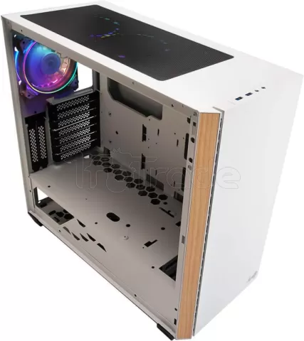 Photo de Boitier Moyen Tour E-ATX InWin 216 RGB avec panneau vitré + alimentation 750W (Blanc)