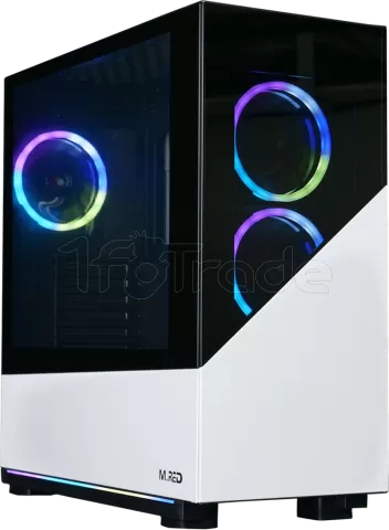 Photo de Boitier Moyen Tour E-ATX M.Red Elite RGB avec panneaux vitrés (Blanc)