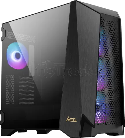 Photo de Boitier Moyen Tour E-ATX MSI Meg Prospect 700R RGB avec panneau vitré (Noir)