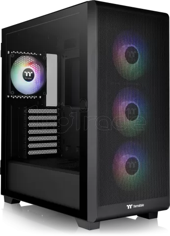 Photo de Boitier Moyen Tour E-ATX Thermaltake S250 TG RGB avec panneau vitré (Noir)