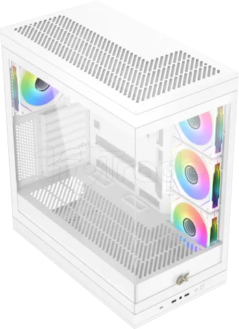 Photo de Boitier Moyen Tour E-ATX Xigmatek Meta RGB avec panneaux vitrés (Blanc)