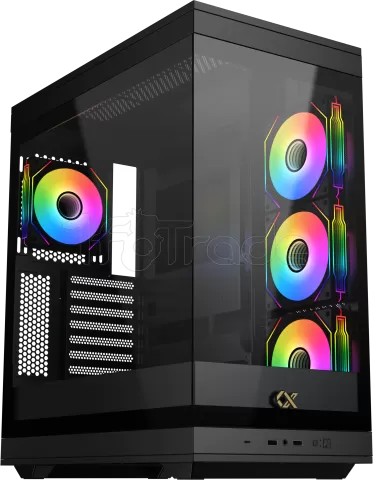 Photo de Boitier Moyen Tour E-ATX Xigmatek Meta RGB avec panneaux vitrés (Noir)