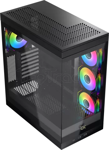 Photo de Boitier Moyen Tour E-ATX Xigmatek Meta RGB avec panneaux vitrés (Noir)