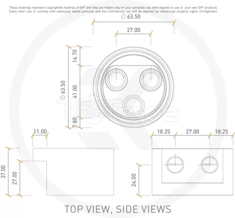 Photo de Bouchon de Réservoir Ekwb EK-RES X3 Multiport Top (Blanc)