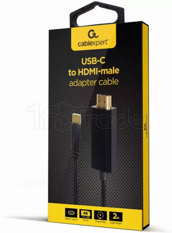 Photo de Câble adaptateur CableXpert USB-C vers HDMI 1m M/M (Noir)