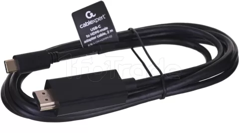 Photo de Câble adaptateur CableXpert USB-C vers HDMI 2m M/M (Noir)