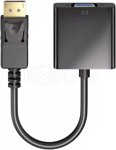 Photo de Câble Adaptateur Goobay DisplayPort mâle 1.1 vers VGA femelle (D-sub DE-15) 15cm (Noir)