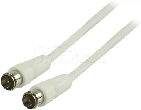 Photo de Câble antenne coaxial coudé Coax Mâle (IEC) Valueline Coax Mâle (IEC) 1m (Blanc)