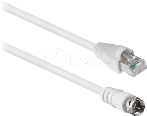 Photo de Câble antenne Coaxial-F T'nB vers RJ 45 2m M/M (Blanc)