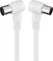 Photo de Câble antenne Goobay coaxial coudé Coax Mâle (IEC) M/F 1,5m (Blanc)