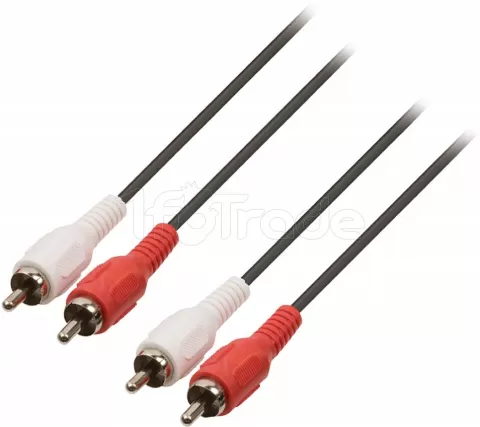 Photo de Cable Audio 2x RCA vers 2x RCA Nedis 1,5m (Noir)