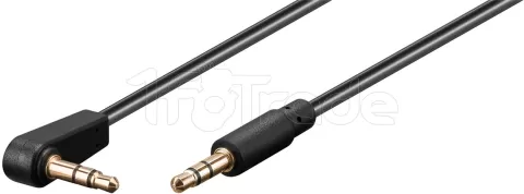 Photo de Cable Audio Goobay Jack 3,5mm coudé 50cm (Noir)