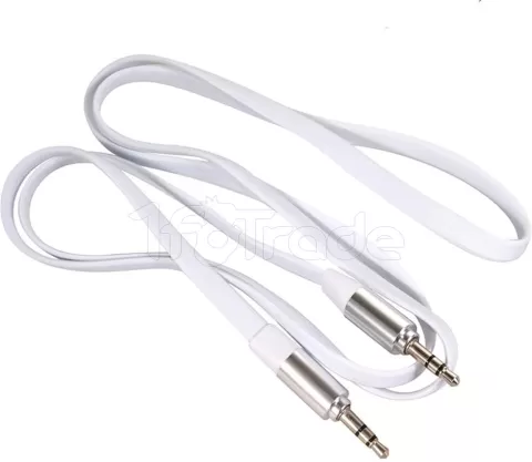 Photo de Cable Audio Jack 3"1/2 Maclean M/M 1m (Blanc)