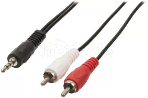 Photo de Cable Audio Nedis Jack 3"1/2 vers 2x RCA 15m (Noir)