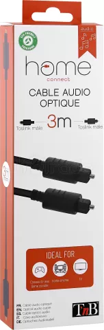 Photo de Cable audio optique T'nB Toslink M/M 3m (Noir)