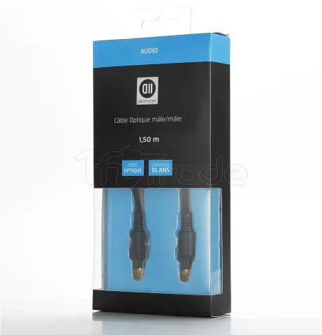 Photo de Cable Audio Optique Toslink D2 Diffusion vers Toslink 1,5m (Noir)