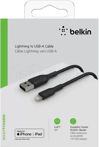 Photo de Câble Belkin BoostCharge USB-A vers Lightning 1m M/M (Noir)