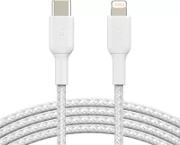 Photo de Câble Belkin BoostCharge USB-C vers Lightning 1m M/M (Blanc)