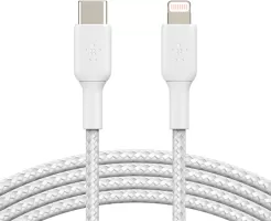 Photo de Câble Belkin BoostCharge USB-C vers Lightning 1m M/M (Blanc)