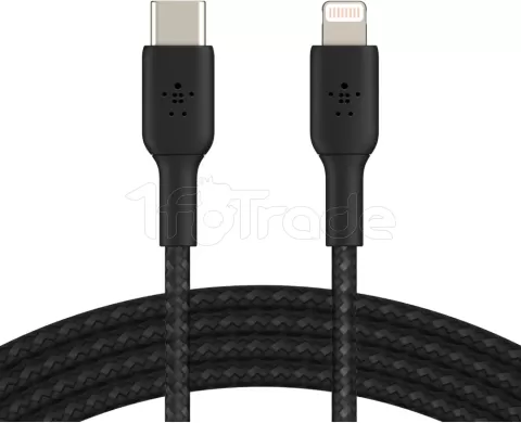 Photo de Câble Belkin BoostCharge USB-C vers Lightning 2m M/M (Noir)